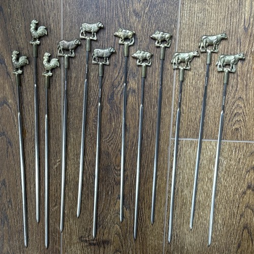 Spiedini vintage ottone e - 12,